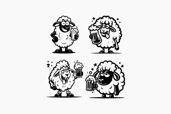 Download Funny Sheep with a Beer - Sheep Collection