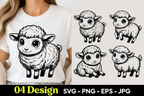 Download Cute Baby Sheep SVG PNG - Sheep Collection