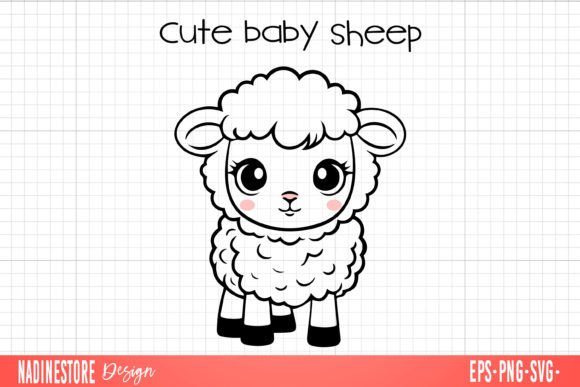 Download Cute Baby Sheep. SVG, PNG, EPS. Cut File - Sheep Collection