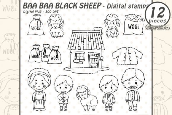 Download BLACK SHEEP Digital Stamps, 3 Bags Full - Sheep Collection