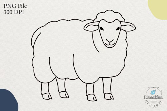 Download Sheep Lamb Line Art Vector SVG Clipart - Sheep Collection
