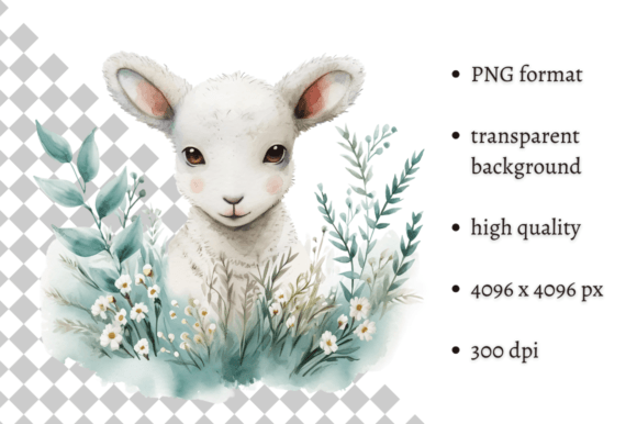 Download Cute Watercolor Sheep Illustration PNG - Sheep Collection