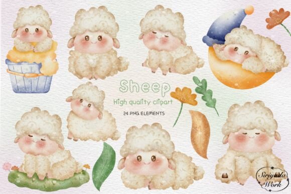 Download Watercolor Sheep Clipart, Nursery Clipar - Sheep Collection