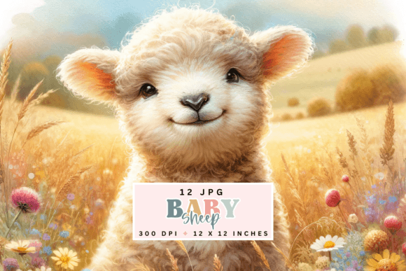 Download Adorable Baby Sheep Digital Backgrounds - Sheep Collection
