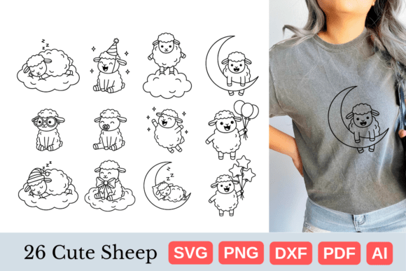 Download 26 Cute Sheep SVG Bundle - Sheep Collection