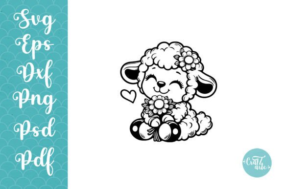 Download Cute Baby Sheep. SVG, PNG. Cut File - Sheep Collection
