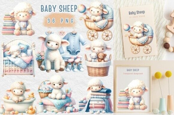 Download Adorable Sheep Baby Shower Decor - Sheep Collection