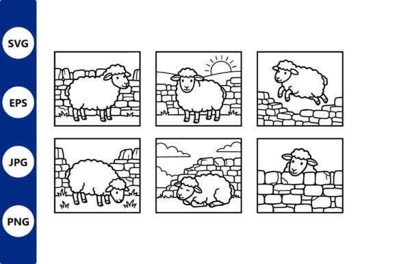 Download Pastoral Sheep Line Art - Sheep Collection