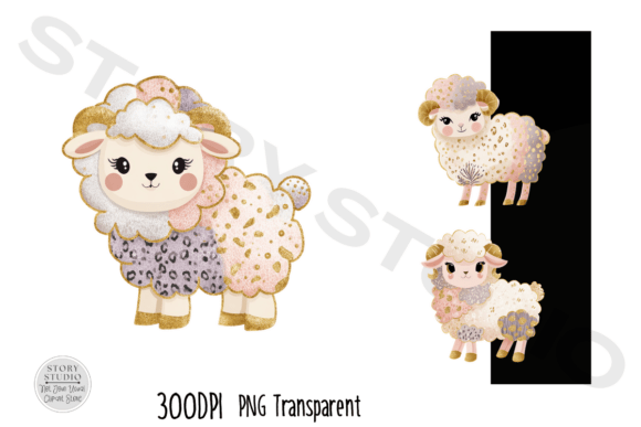 Download Adorable Baby Sheep Digital Clipart Set - Sheep Collection
